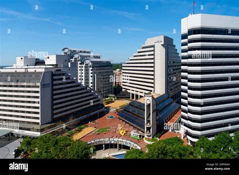 USA Maryland MD Bethesda city skyline buildings metro center suburb of ...