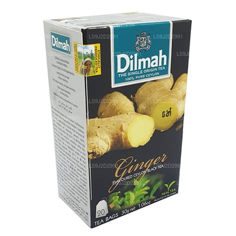 Dilmah Ginger Flavored Black Tea (30g) 20 Tea Bags – Lakpura™