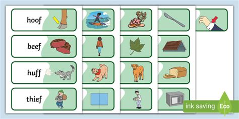 Final F Sound Word Cards