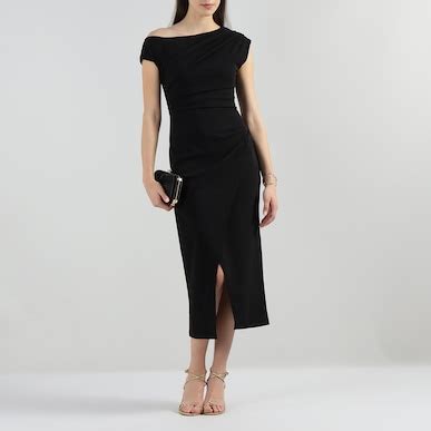 Buy Women Black Sleeveless Sheath Side Slit Mini Dress Online at The ...