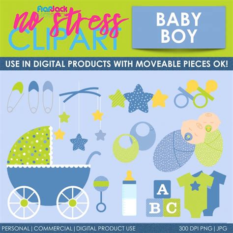 Baby Boys Clip Art digital Use Ok - Etsy