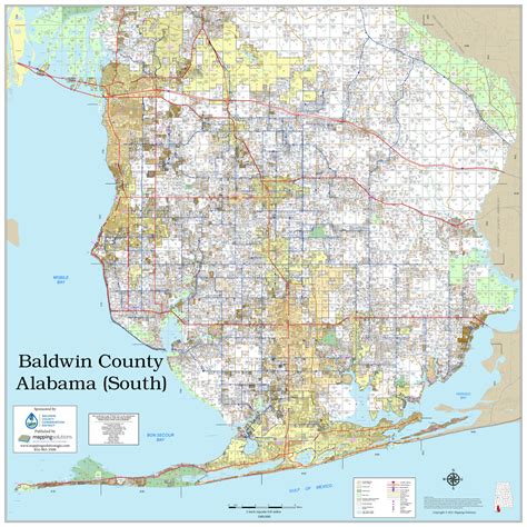 Baldwin County Alabama 2022 Wall Map | Mapping Solutions
