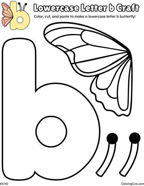 Lowercase Letter b Butterfly Craft