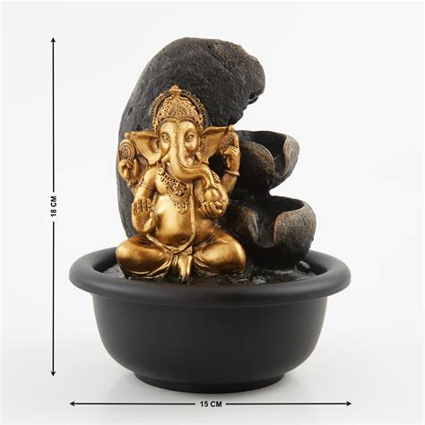 Buy Corsica Alpine Polyresin Ganesha Fountain - 15x18cm from Corsica by ...