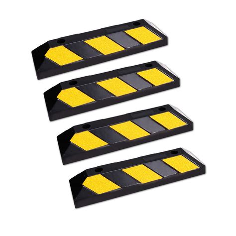 F Come 4 Pack Heavy Duty Rubber Parking Block Parking | Desertcart INDIA