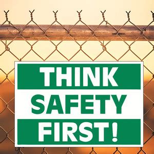 TATBONDS Think safety first!" sign, THANK YOU Emergency Sign Price in ...