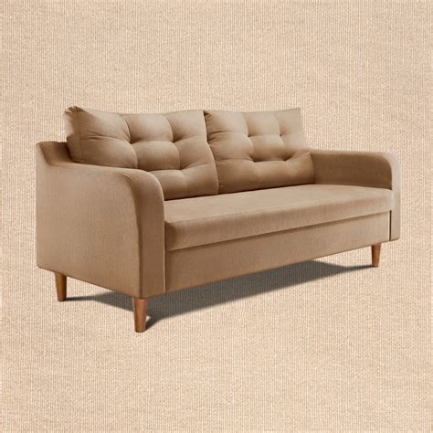 Ease Plus Beige Fabric 3 seater sofa – Duroflex