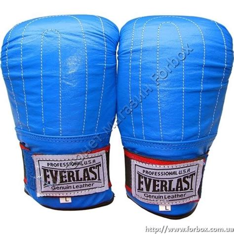 Снарядные перчатки Everlast натуральная кожа (VL-01012, синие) купить в ...