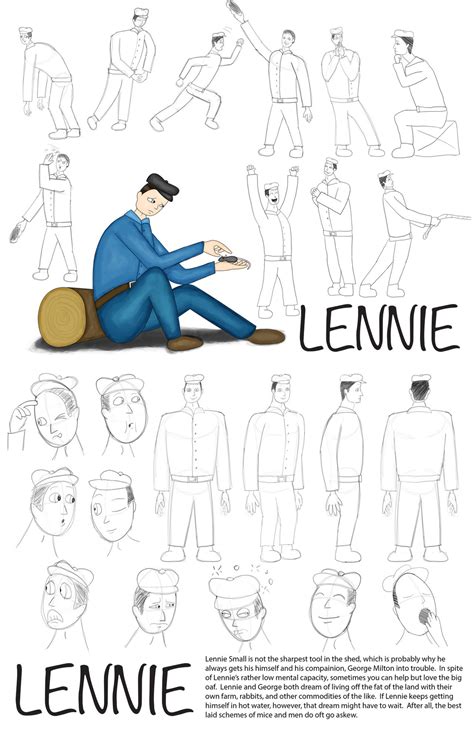 Lennie Small Model Sheet by jm5d on DeviantArt
