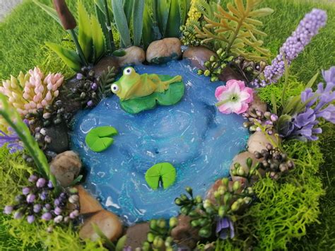 "NEW NEW NEW Super cute fairy garden pond with frog It is very very ...