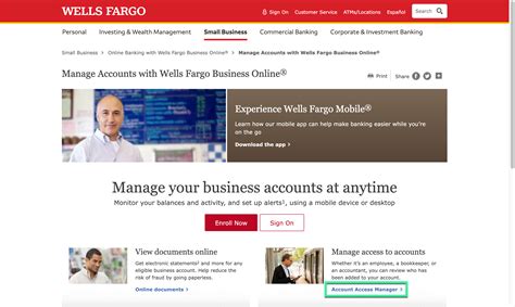 Setting up user access in Wells Fargo Bank: