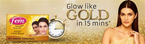 Fem Gold Fairness Bleach 24 Gm | Instant Glow | For Speacial Occasion ...