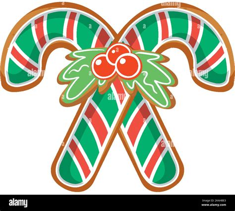 Christmas candy canes isolated illustration Stock Vector Image & Art ...