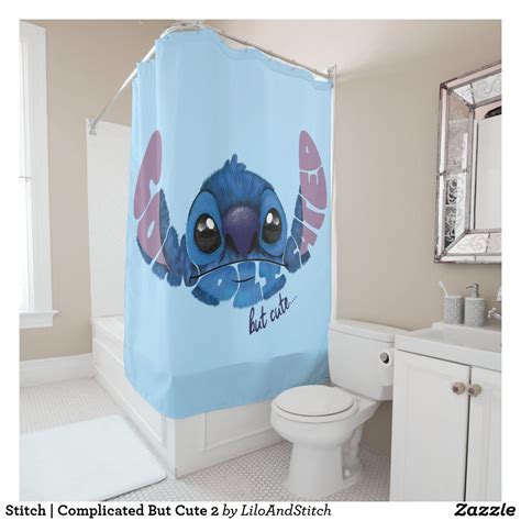 Stitch | Complicated But Cute 2 Shower Curtain | Zazzle | Stitch ...