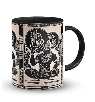 Buy The Desi Monk Vyasa Printed Black Mug with Print | Mahabharat ...