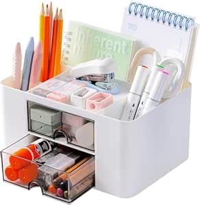 JBM ENTERPRISE Plastic Desk Organizer with Drawers – Multi-Purpose ...