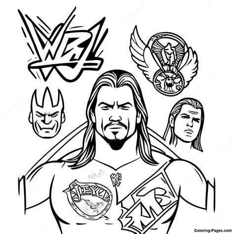 Wwe Coloring Page | Coloring-Pages.com