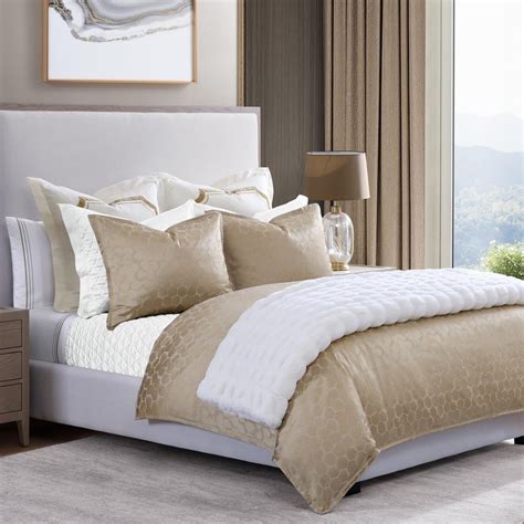 Honeycomb Light Gold Bedding Collection by HiEnd Accents | Paul's Home ...