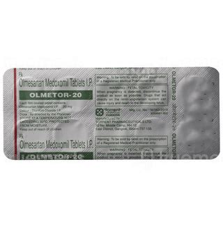 Olmetor 20 Tablet 10: Uses, Side Effects, Price & Substitutes