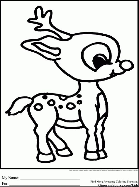 Reindeer Cartoon Coloring Pages at GetColorings.com | Free printable ...