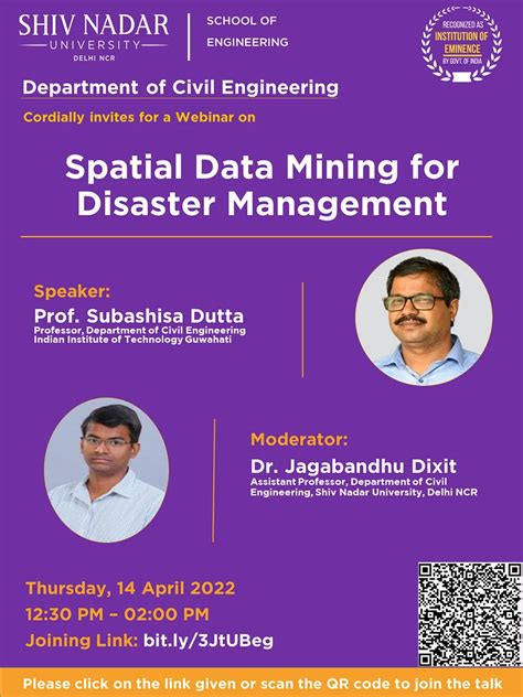 Department of Civil Engineering organizing a webinar on 'Spatial Data ...
