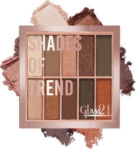Glam21 Cosmetics Shades Of Trend Eyeshadow Palette - Natural, Warm Rust ...