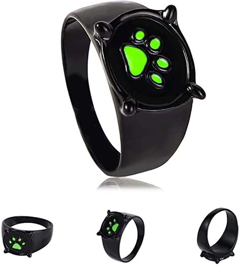 Buy GATXVG Cat Rings Cosplay Cat Black Ring Anime Cat Claw Ring Finger ...
