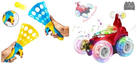 Storio Rechargeable Remote Control Rotating Rolling Stunt RC Car Toys ...