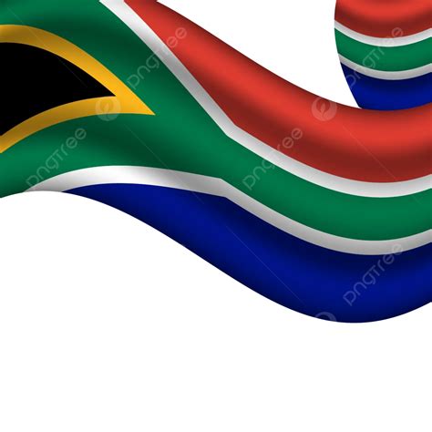 Flag Of South Africa Is Flying In The Sky Vector, African, Flag, Flying ...