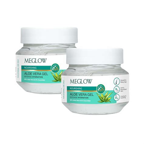Meglow Transparent Aloe vera Gel 200g (100g*2) Combo Pack - Aloevera ...