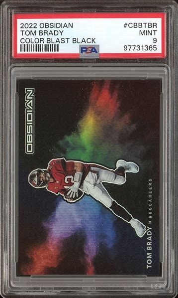 Lot Detail - 2022 Obsidian Color Blast Black #CBBTBR Tom Brady PSA 9 MINT