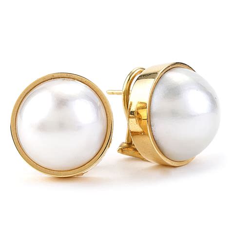 Tiffany & Co. Mabe Pearl Earrings in 18K Yellow Gold | New York ...