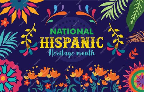 Premium Vector | National Hispanic Heritage Month banner poster ...