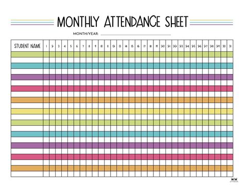 2025 Employee Attendance Calendar Printable