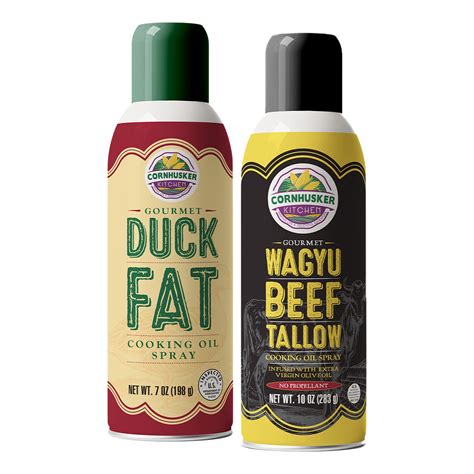 Combo Pack: Gourmet Duck Fat Spray & Wagyu Beef Tallow Spray ...