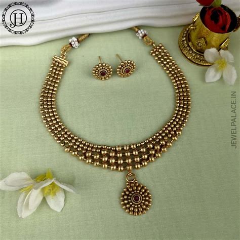 Elegant Gold Pearls Design Necklace JH3766 – Jewel Palace