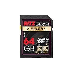 Ritz Gear SD Card UHS-II 64GB SDXC Memory Card U3 V90 A1, Extreme ...
