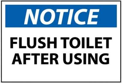 Poster Notice Flush Toilet After Using Poster Wall Poster sl1853 (13x19 ...