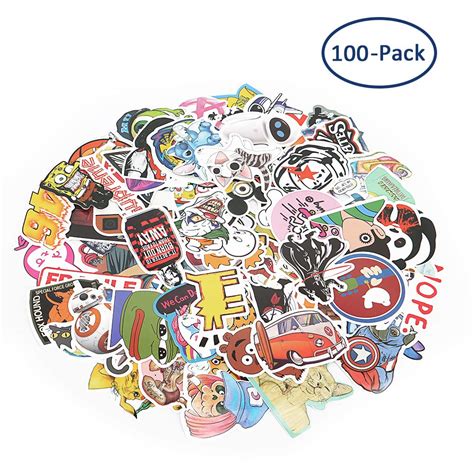 Buy Bilibili 100 PCS Not Repeat Graffiti Sticker, Random Sticker Laptop ...