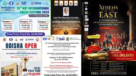 December 2024 and January 2025 brings five GM tournaments in India ...