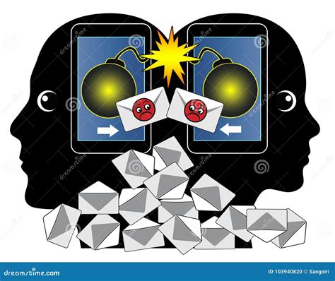 Smartphone ruins Relation stock illustration. Illustration of conflict - 103940820