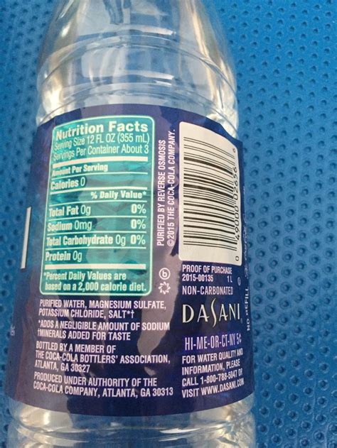 Do Dasani Water Bottles Have Bpa at Jennifer Pardue blog