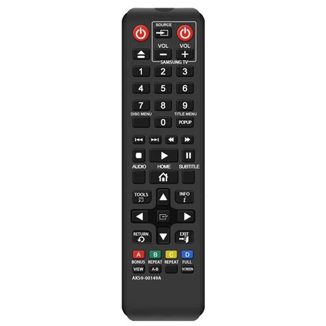 Samsung Bluray disc player remote- ANM Remotes