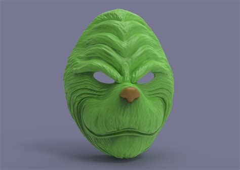 Fichier STL Masque du Grinch Modèle imprimé en 3D 🎃 (OBJ et 3MF)・Modèle ...