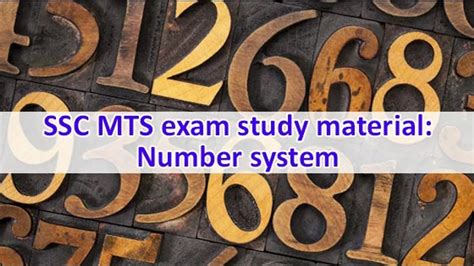 SSC MTS exam study material: Number system-(L1)