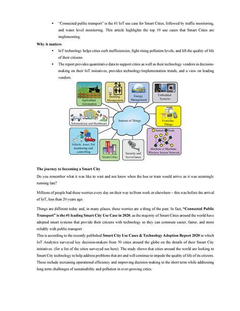 Unit 1 Internet Of Things-3 - “Connected public transport” is the #1 ...