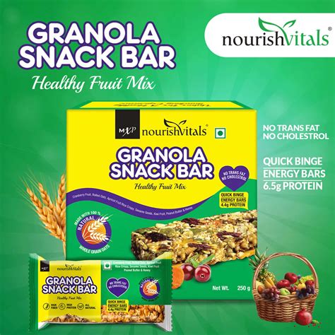 Buy NOURISHVITALS GRANOLA HEALTHY FRUIT MIX SNACK BAR 250 G Online ...