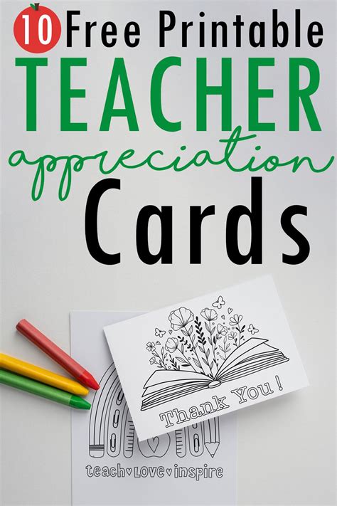Free printable teacher appreciation thank you cards – Artofit