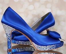 Blue Heels Wedding by Blue Wedding Shoes Blue Platform Peep Toe Bridal Heels Blue Heels Wedding