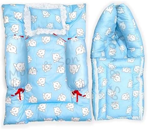 MOM & SON 3 in 1 Baby Cotton Sleeping Bag|Carry Nest & 4 Pcs New Born ...